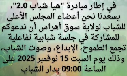 مبادرة “هيا شباب 2.0” دعوة للمشاركة المجلس الأعلى للشباب – الجزائر